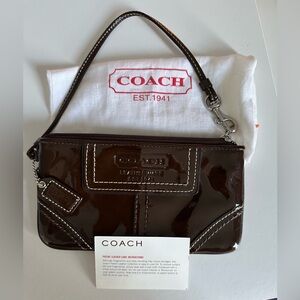 Coach patent leather wristlet